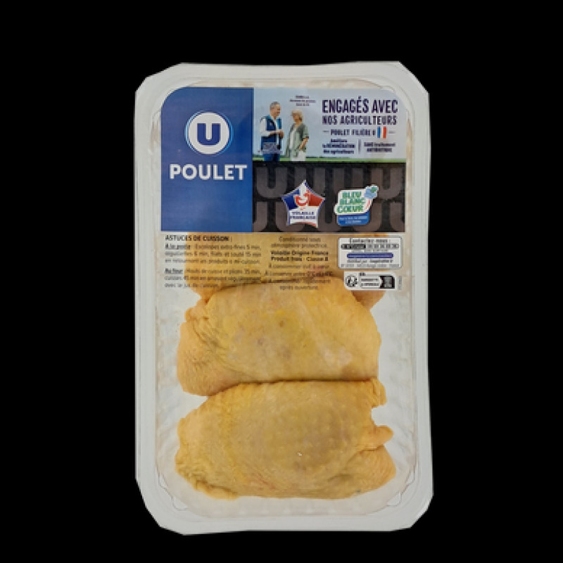 Hauts cuisses de poulet jaune, déjointés