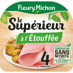 Jambon Le supérieur cuit à l'étouffée, avec couenne