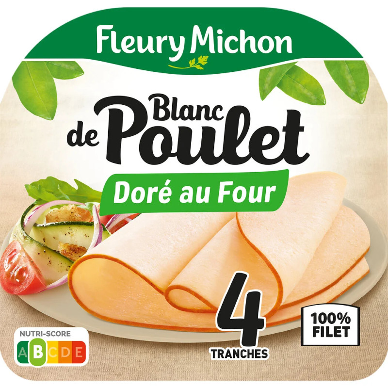 Blanc de poulet doré au four
