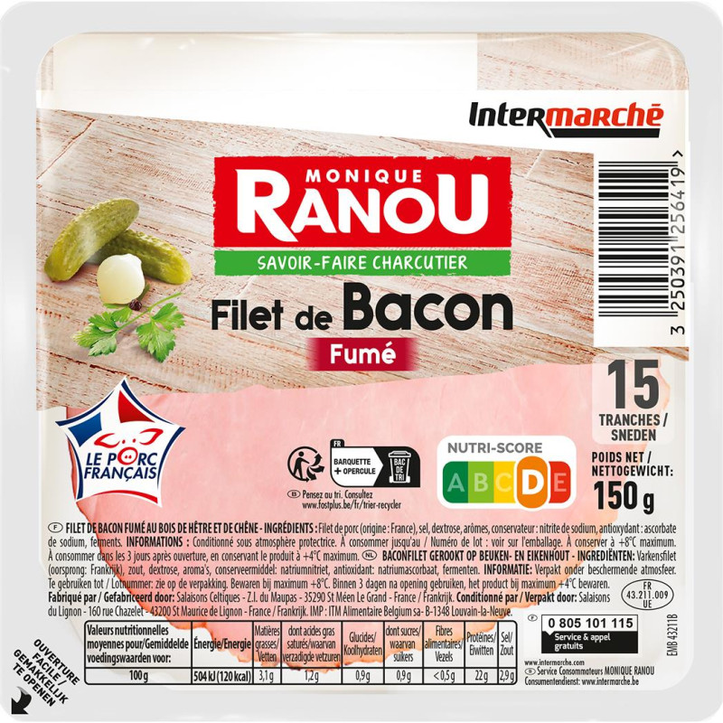 Filets de Bacon fumé