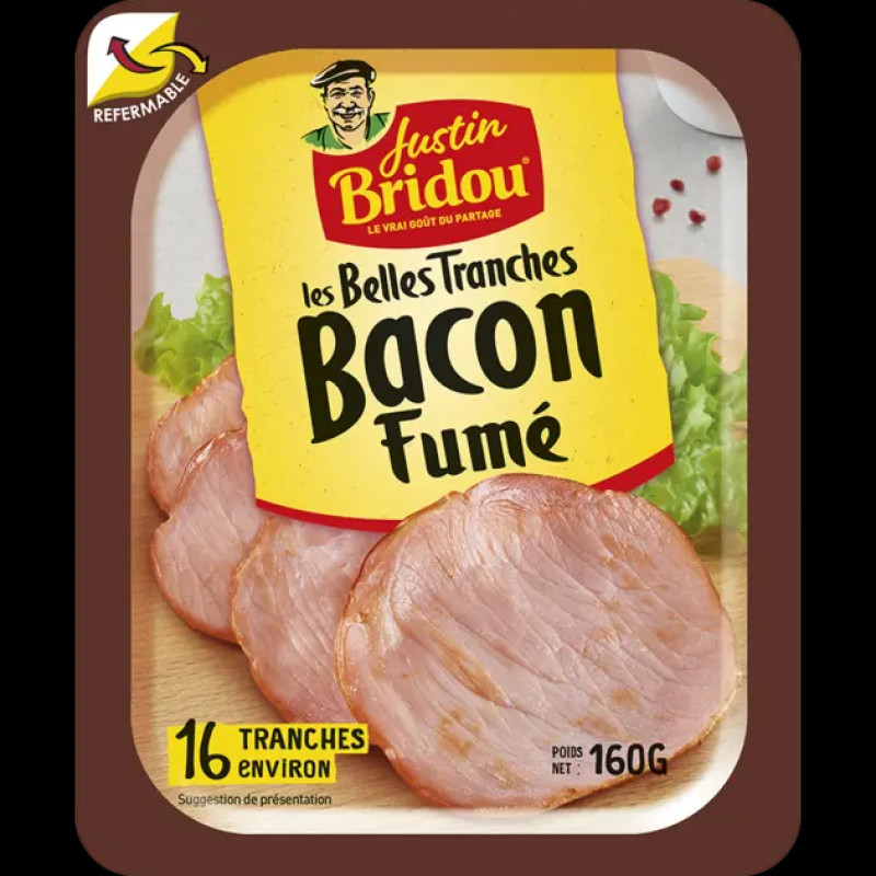 Bacon fumé, les belles tranches