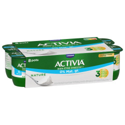 Activia 0%, yaourts bifidus nature 0% MG