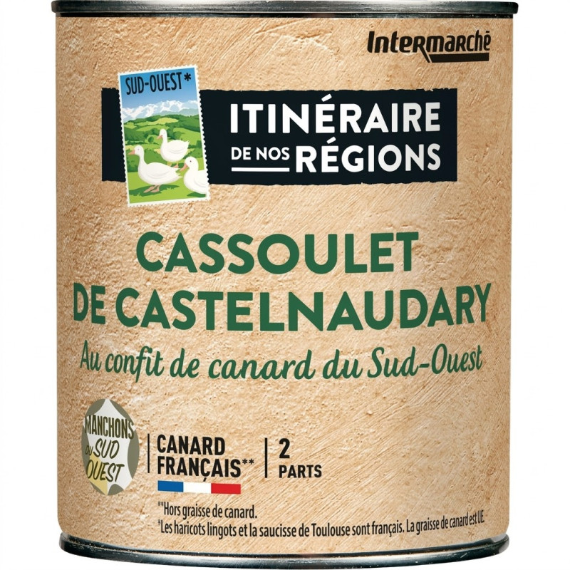 cassoulet de castelnaudary, au confit de canard du sud ouest
