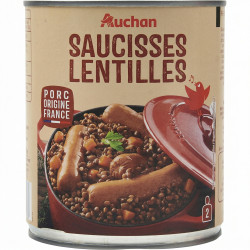 saucisses lentilles