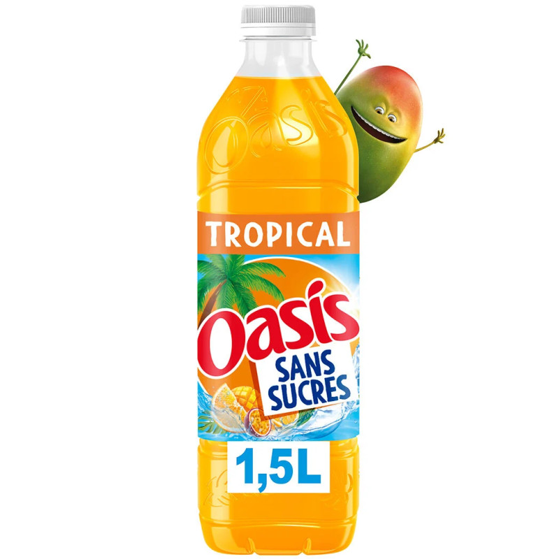 Oasis tropical sans sucres, boisson aux fruits