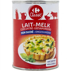 Lait concentré non sucré