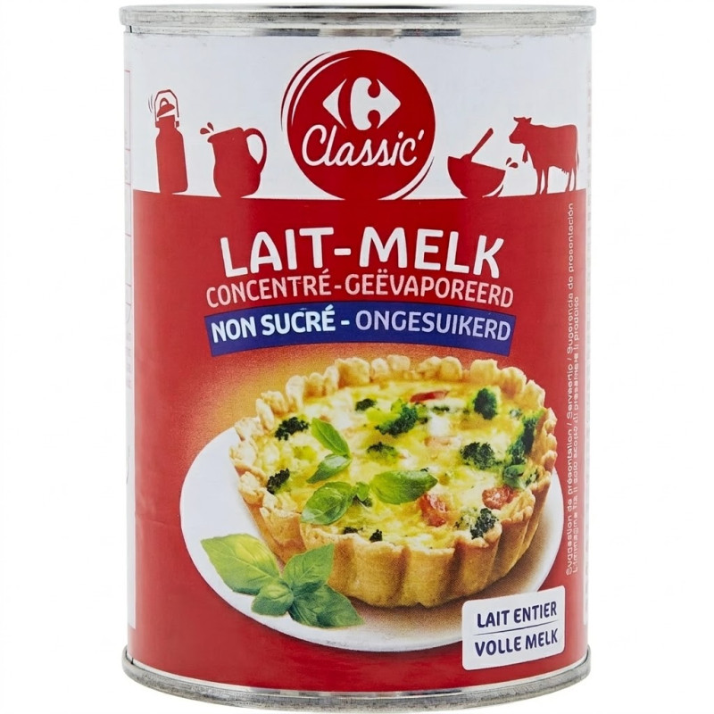 Lait concentré non sucré