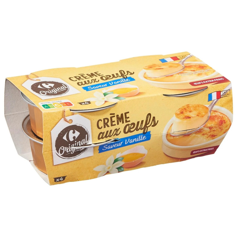 Crème aux œufs saveur vanille