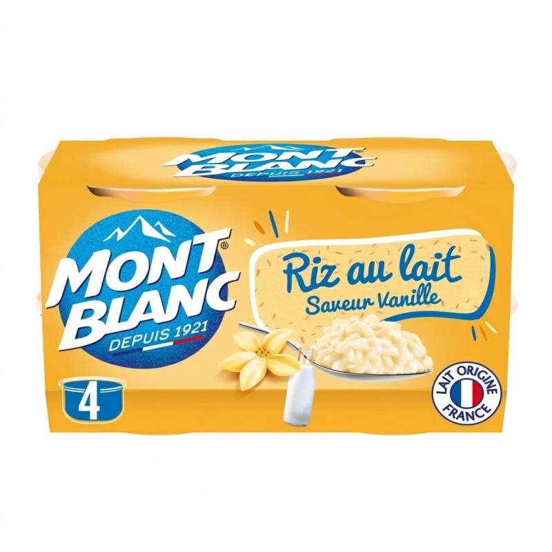 Riz au lait, saveur vanille