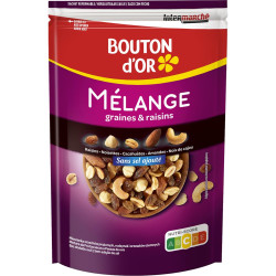 Mélange graines et raisins, sans sel ajouté