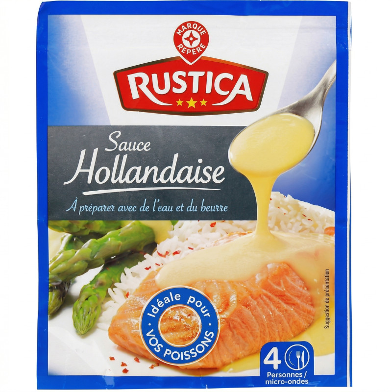 sauce hollandaise, à préparer avec de l'eau et du beurre