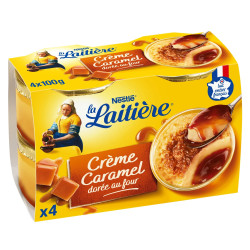 Crèmes caramel, dorées au four