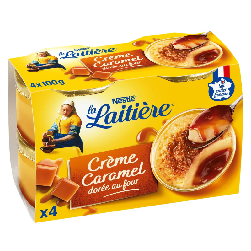 Crèmes caramel, dorées au four