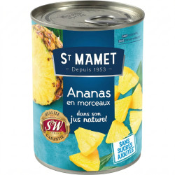 Ananas au sirop, morceaux