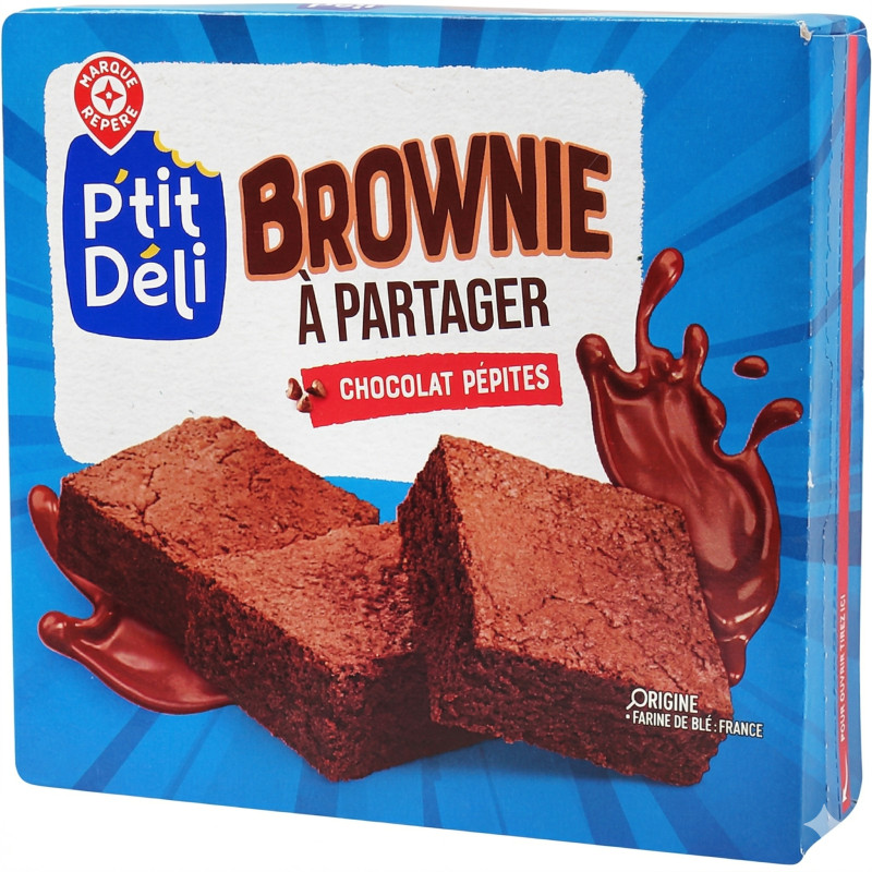 Brownie à partager, pépites de chocolat