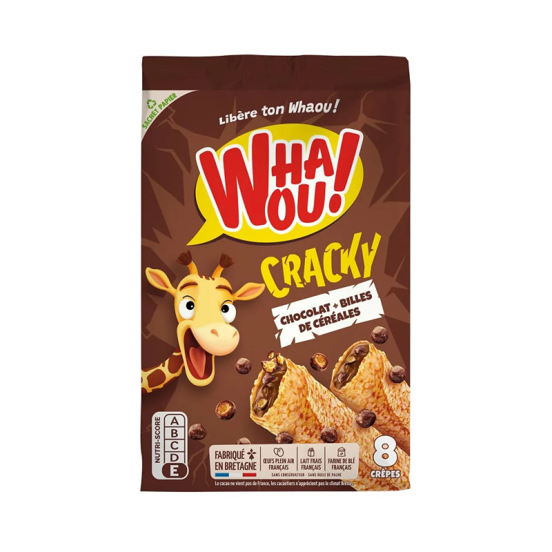 Crêpes cracky, chocolat et billets de céréales