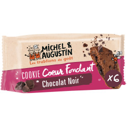 Cookies coeur fondant, chocolat noir et pépites de chocolat