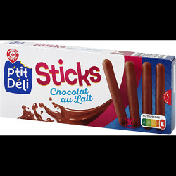 Sticks, chocolat au lait