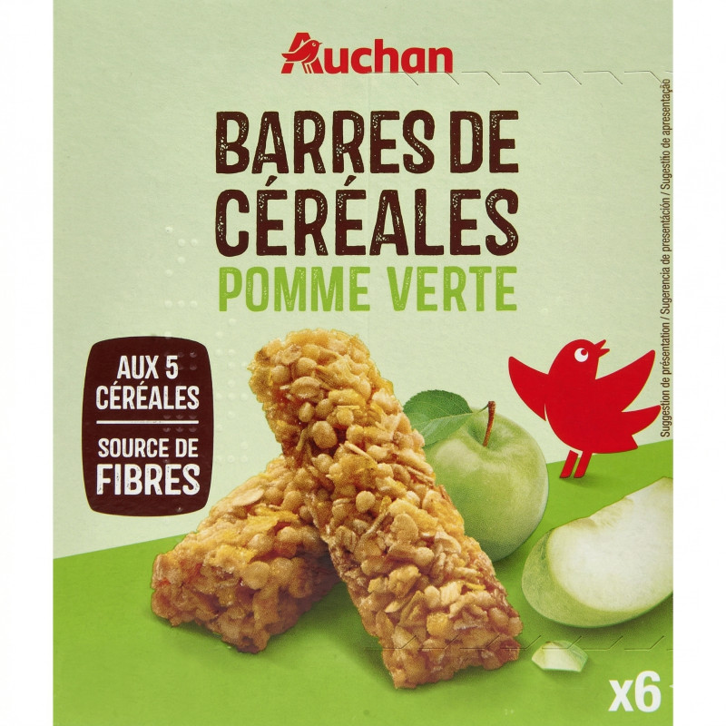 Barres de céréales pomme verte