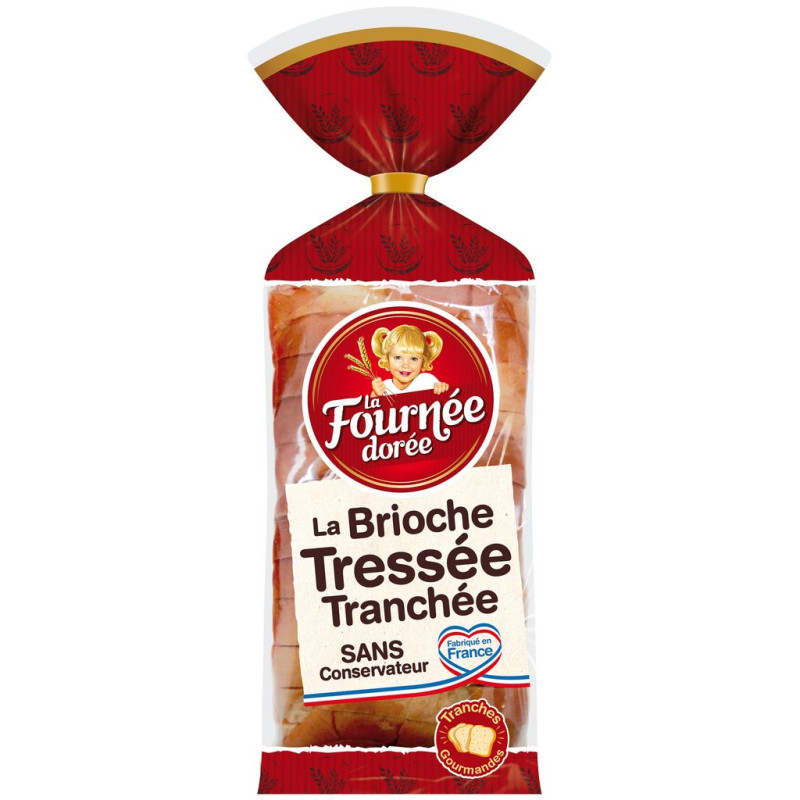 Brioche tressée tranchée