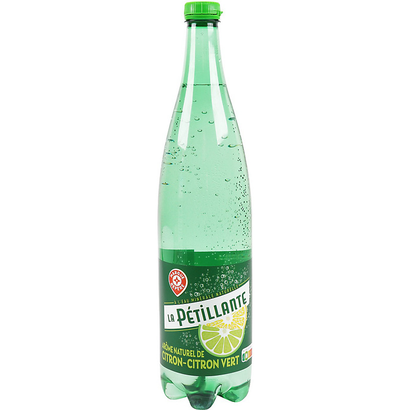 eau minérale gazeuse aromatisée citron vert