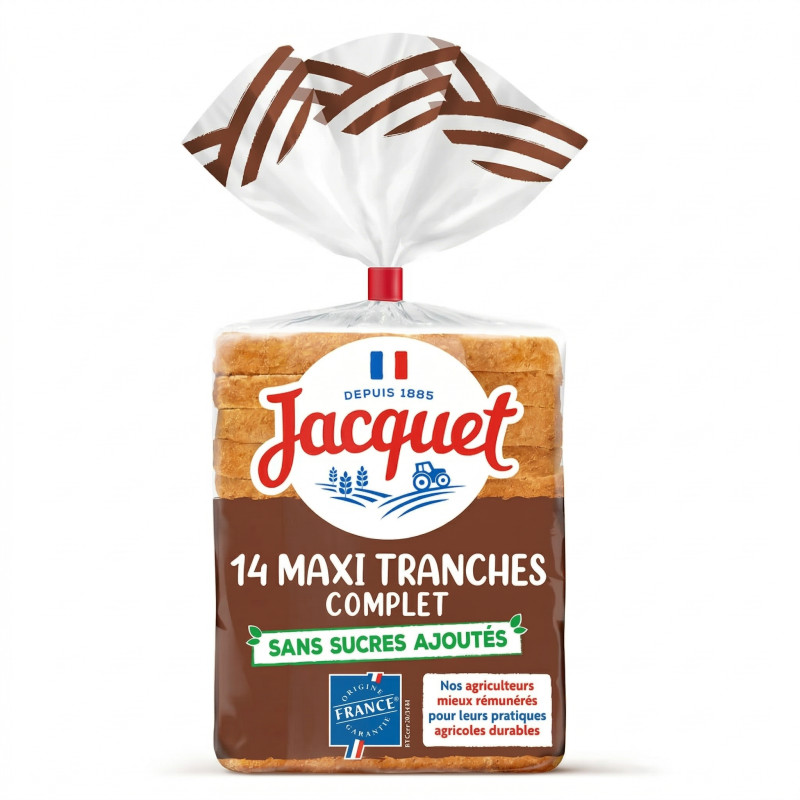Pain de mie maxi tranches, complet