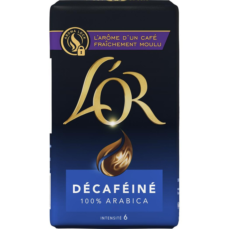 Café moulu, pur arabica, décaféiné