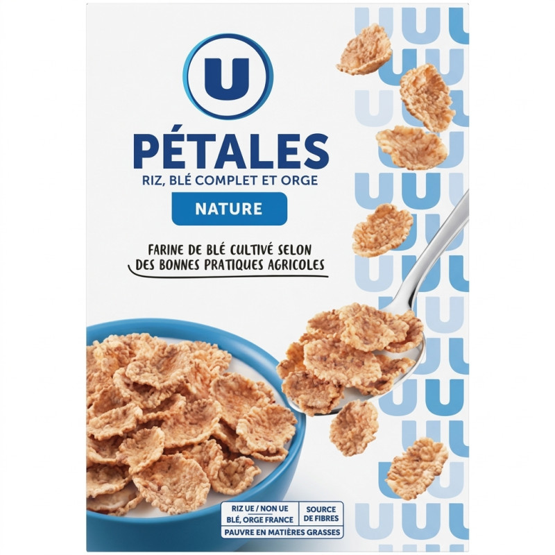 Pétales de riz, blé complet et orge