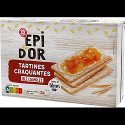 Tartines craquantes au blé complet