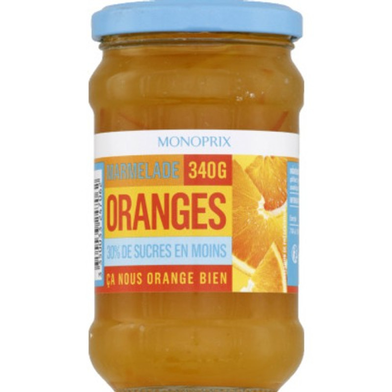 Marmelade organge, 30% de sucres en moins