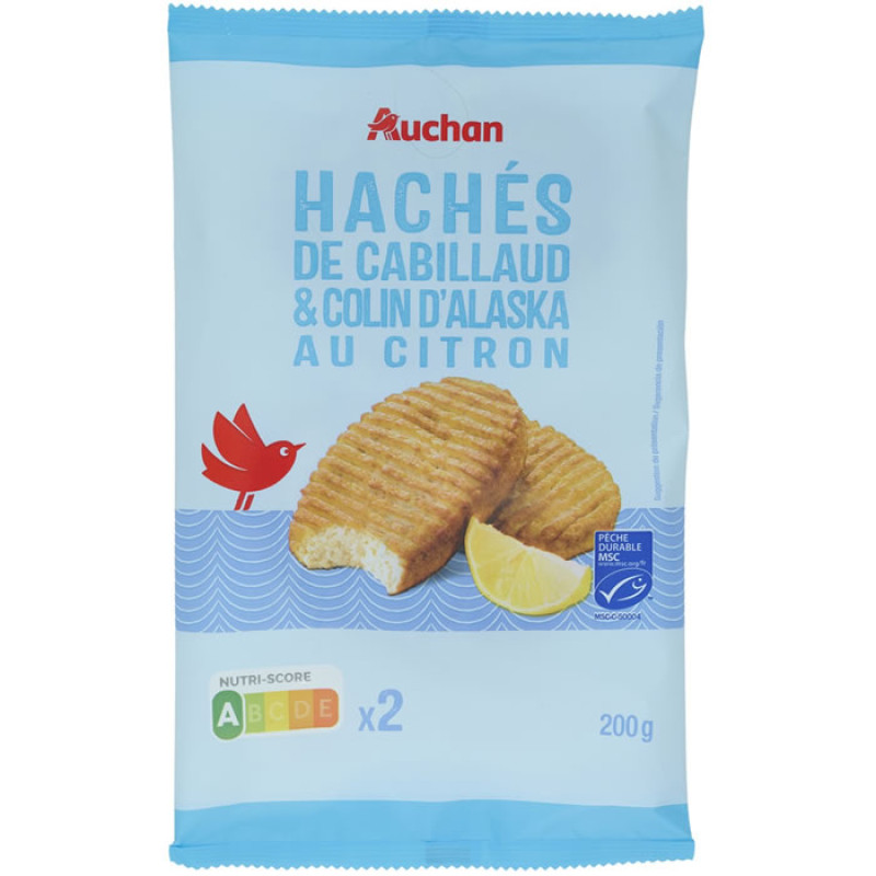 Hachés de cabillaud et colin d'Alaska, au citron