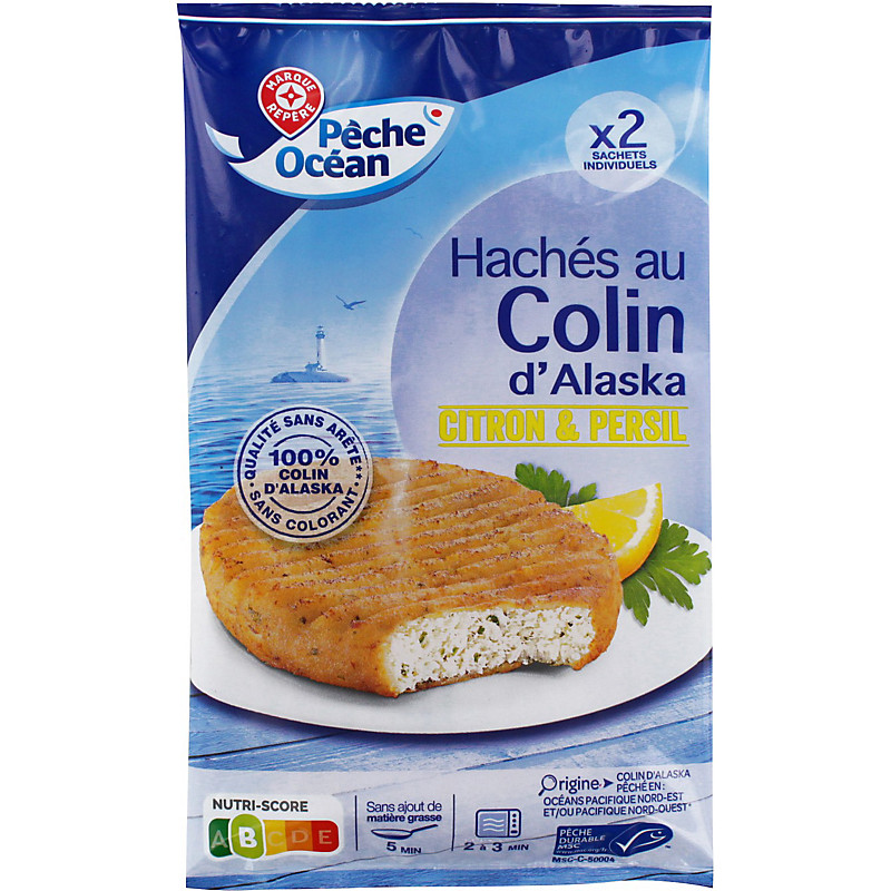 Hachés au colin, citron et persil