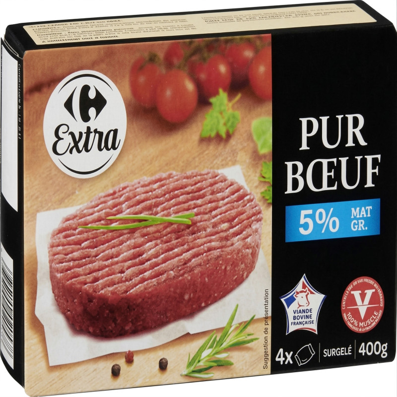Steaks hachés pur boeuf 5% MG