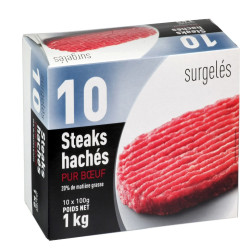Steaks Hachés pur boeuf 20% MG