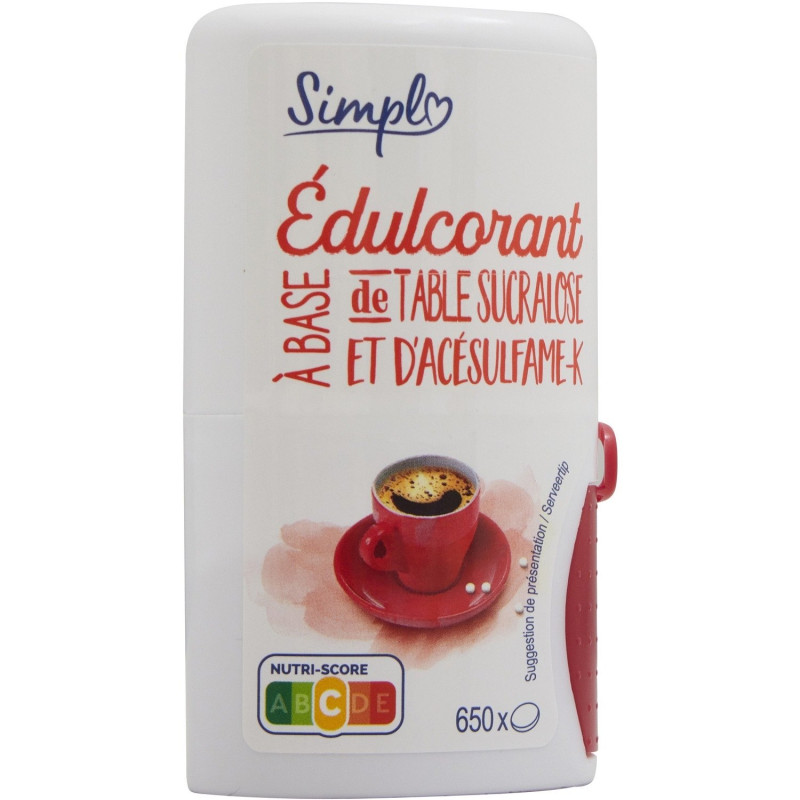 edulcorant de table, à base de sucralose et d'acésulfame-K