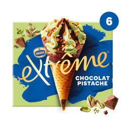 Glace Extrême chocolat pistache, cônes