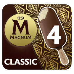 Magnum classic, batonnets glacés vanille chocolat au lait