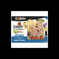 Salade Antibes, oeuf thon olives