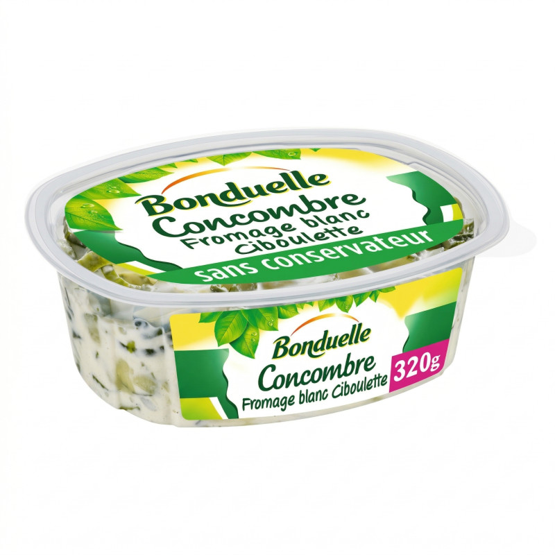 salade de concombres fromage blanc et ciboulette