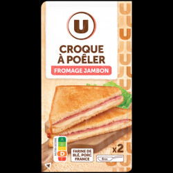 Croque à poêler, jambon fromages