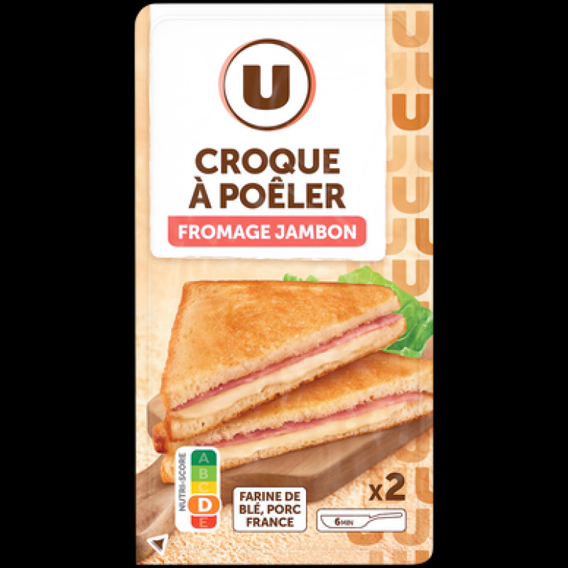 Croque à poêler, jambon fromages