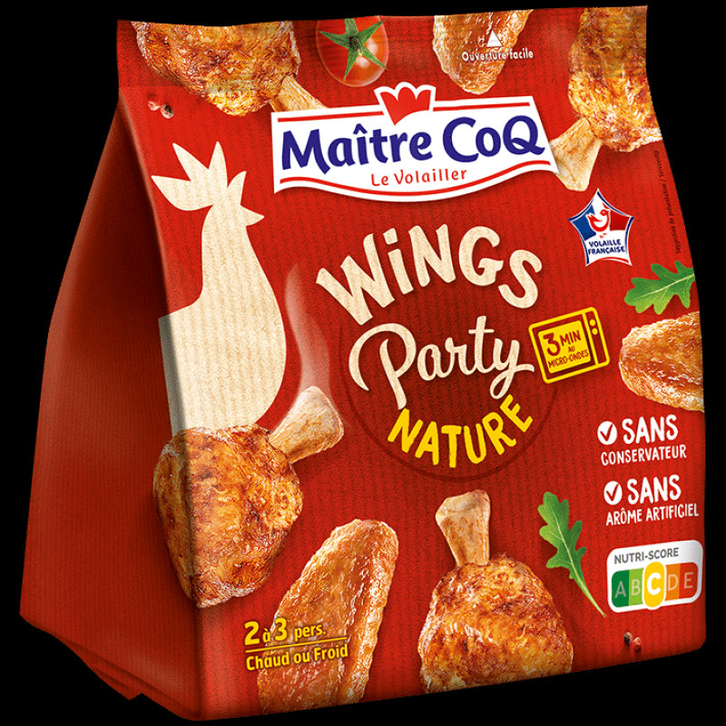 Wings party, manchons poulet nature