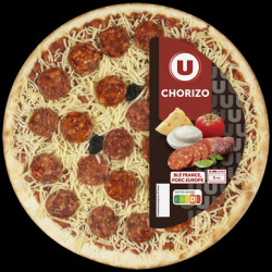 Pizza chorizo, fraîche