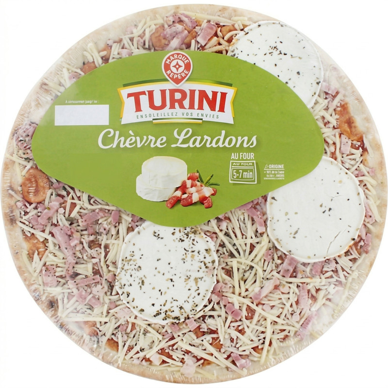 Pizza chèvre lardons, fraîche