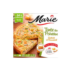 Tarte aux poireaux, fraîche