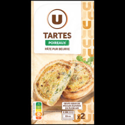 Tartes aux poireaux, fraîches