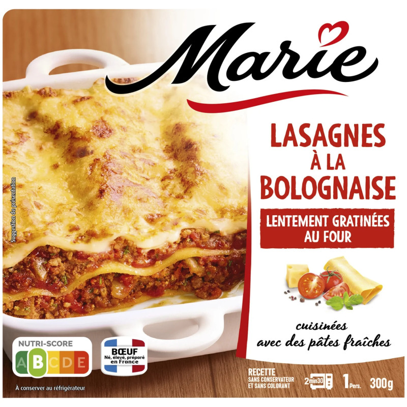 Lasagnes bolognaise, fraîches
