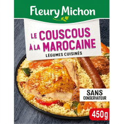 Couscous à la marocaine, légumes cuisinés