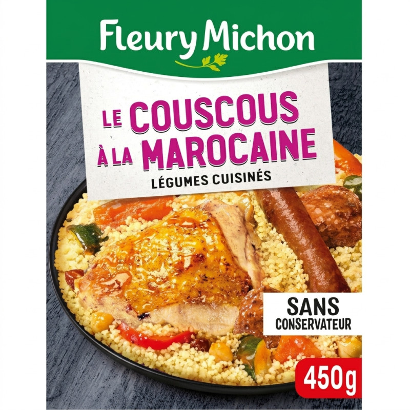 Couscous à la marocaine, légumes cuisinés