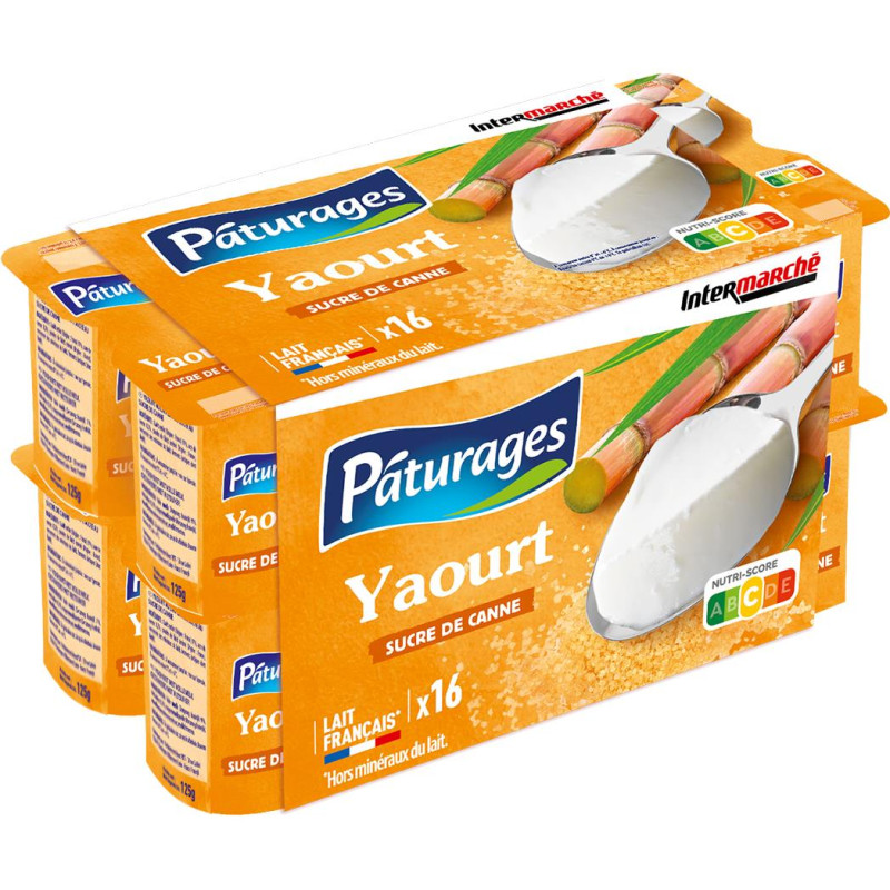 Naturéa, yaourts natures au sucre de canne